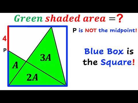Can you find area of the Green shaded region? | (Triangles) | #math #maths | #geometry