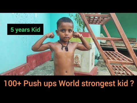 World Strongest kid 5 years old 100+ Push ups