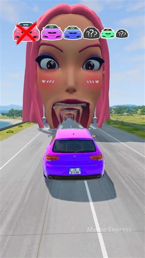 Big and Small Car vs Mira - BeamNG.Drive