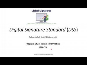 Kripto 34 : Digital Signature Standard (DSS), standard untuk tanda-tangan digital