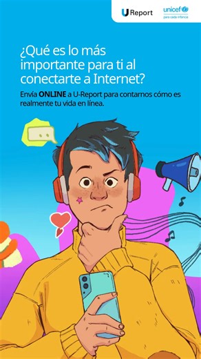 U-Report Ecuador on Instagram: "🌐✨ En este Día del Internet Seguro, queremos escuchar tu voz. Cuando estás en línea, ¿sientes que puedes ser tú mismo? 🤔 ¿Cómo influye el mundo digital en tu día a día? 📲 Cuéntanos tu experiencia y ayúdanos a entender cómo viven adolescentes y jóvenes su vida online y el uso de la IA. Para participar, envía la palabra ONLINE al WhatsApp de U-Report: 0992487371 o haz clic en el enlace en la bio. @unicef @ureport"