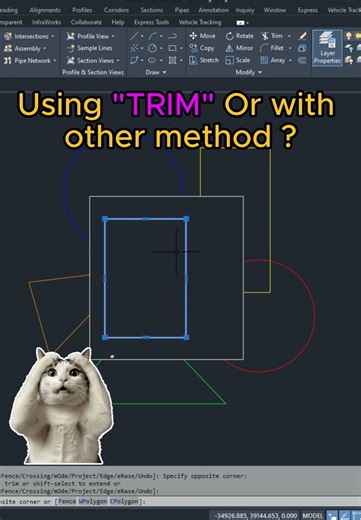 🔥 Stop Deleting! Use WIPEOUT in AutoCAD Instead ⚡ #shorts #cadtips
