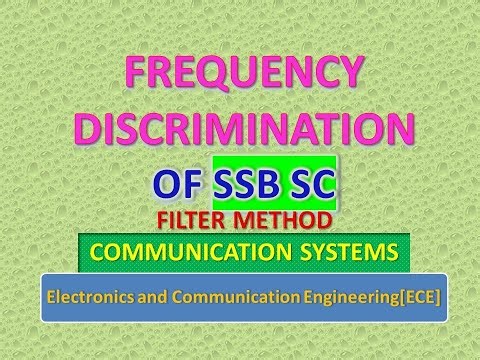 Frequency discrimination or filter method of SSB SC