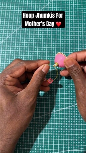 Mother’s Day ❤️ Hoop Jhumkis #mothersday #diy #earrings #jhumka #tutorial #shorts #craft