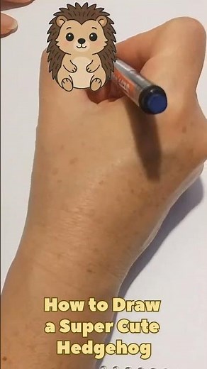 ✏️How to Draw a 🦔😍 Super Cute Hedgehog Step by Step #drawing #easydrawing #howtodraw