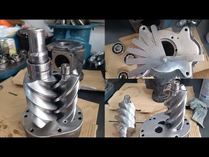 CALIBRATION OF AIR COMPRESSOR ROTARY SCREWS. ADJUSTMENT AND TOLERANCE TO AVOID SCRATCHES.