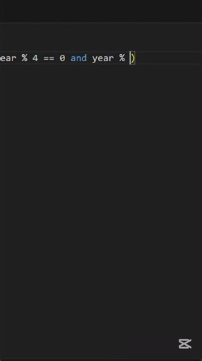 python algorithm (leap year) #fypシ゚viral #coding #capcut #fy #fybro