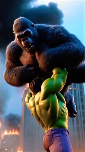 Hulk Vs king kong Fight scene | King kong | Hulk #hulk #kingkong #marvel #marvelstudios #shorts