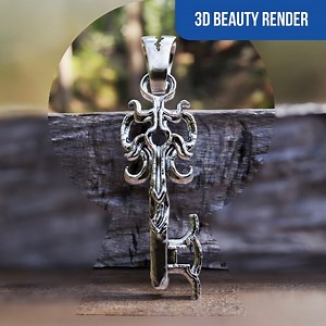 Vintage Key Pendant STL - 3D Printed Antique Key Necklace, Gothic Steampunk Jewelry Design, Printable Unique Key Model for DIY Casting - Etsy France