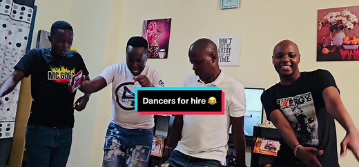 Dancers for hire 😂😂. The rate just went up !!. Lolest . Woth boys @Djay Daffy , @Mc Gogo and @Eric Di Mongare . Shot by wife @Brenda Lel 🇰🇪&🇦🇪 . Song by @BlaqBonez !!! #ceowycliffetv #wycliffemongare #brendalel #dubai🇦🇪 #mcgogochallenge #mcgogo