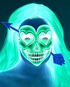 35K views · 721 reactions |  Emoji #makeuptutorial ! Literally one of my fave looks ever! Ps Thankyou for all the love guys it means so much to me 梁 if you have any look suggestions let me know! Products @madeyewlook paint in yeti @mehronuk paradise paints @makeupobsession kaleidoscopic dreams palette @multiversewigs wig @mesmereyezcontactlenses blind lenses #skullmakeup #heartmakeup #illusion #makeuptransformation | Illumin_arty | Facebook