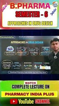 Approaches In Drug Design | Medicinal Chemistry II | Semester 6th | B.Pharm #bpharmacy