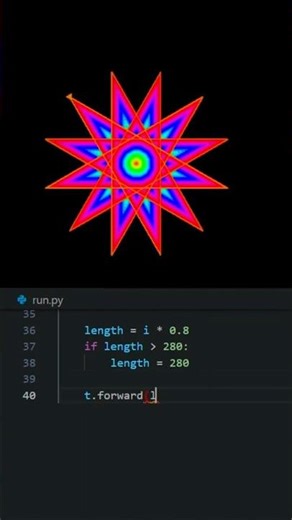 👉 Wait for the Glow! 🌟 Mesmerizing Python Art 🐍 #shorts