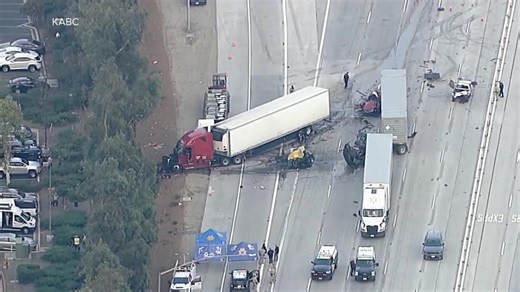 Dashcam video captures deadly freeway accident outside Los Angeles
