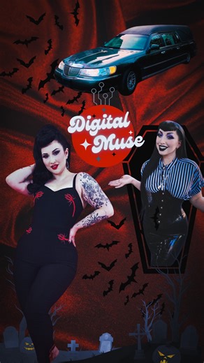 Ruby Valentine ❤️ Pro Counsellor, Model, Makeup/Hair Artist on Instagram: "NEW POSCAST EPISODE IS OUT NOW! “Digital Muse #9: @that_girl_with_the_hearse opens up about the reality of going viral” Hailey Rose (AKA that girl with the hearse) is a breath of fresh air. She’s a real badass with an amazing sense of humour and the best advice for alternative women online. She caught my attention with her video TikTok’s about the spicy website she created for her 1999 Lincoln town car hearse! In this epi