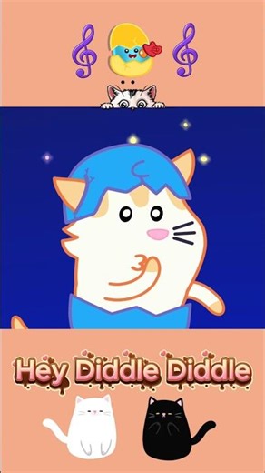 ​Hey Diddle Diddle! 🐱🎻 The Cat and the Fiddle #shorts