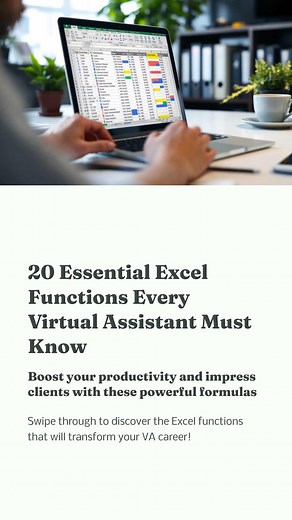 20 Essential Excel Functions Every Virtual Assistant Must Know | Your VA Buddy