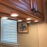 Getinlight 2.75" Under Cabinet LED Puck Lights Kit, Plug-in 12V Set with in-Line Dimmer, 3000K Warm White, Recessed or Surface Mount, ETL Listed, 6-Pack, IN-0102-6-BZ