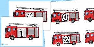 Numbers on Fire Engines 0-10