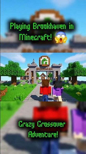 Playing Brookhaven in Minecraft! 😱 #shorts #minecraft #lego #roblox #animatedshorts