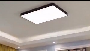 LED Ceiling Light Fixture,16 * 24 Inch Modern Rectangle Recessed Ceiling Lights,Dimmable Light,48W Black Close to Ceiling Lighting Flush Mount Living Room Bedroom,3000K-6000K