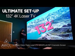 Latest Ultimate Set Up 132 Inch Laser TV Unboxing & Set-up | AWOL Vision LTV-3500 Pro 132" Screen