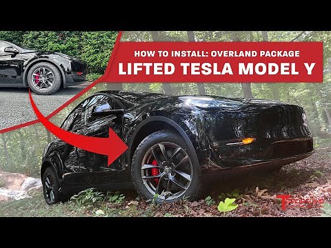 🏕 Overland lifted Tesla Model Y! Step-by-Step suspension lift kit & off road tire installation guide