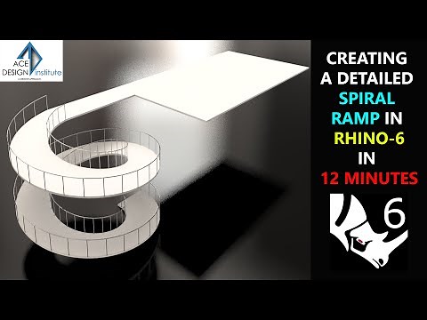 CREATING A DETAILED SPIRAL RAMP IN RHINO-6 (NO PLUG-INS REQUIRED) IN UNDER 12 MINUTES