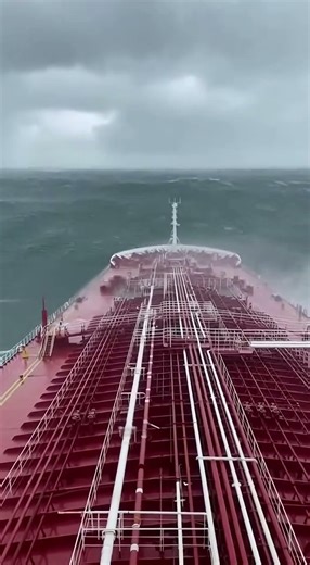 Cargo Ship Gets Hammered by 40-Foot Waves #storm #ocean #ship