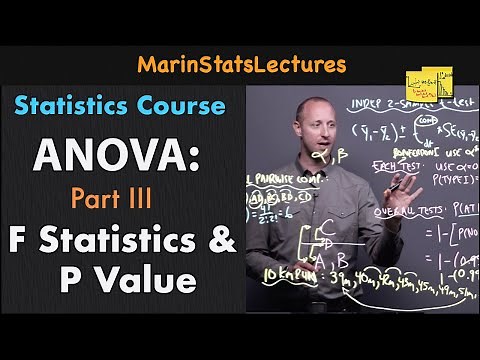 ANOVA Part III: F Statistic and P Value | Statistics Tutorial #27 | MarinStatsLectures