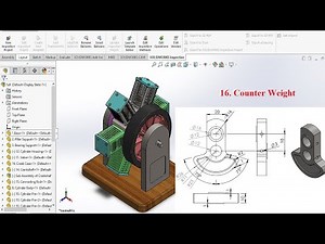 Designing a Six Cylinder Radial Engine in SolidWorks | Step-by-Step Tutorial 16. Counter Weight
