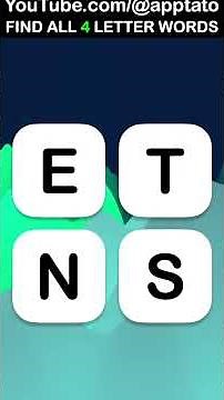 Scrambled Word Game Blitz #15 - Find all 4 Letter Words (3 Questions)