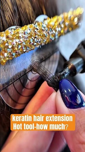keratin hair extension.hot loop tool~how much? #hairextension