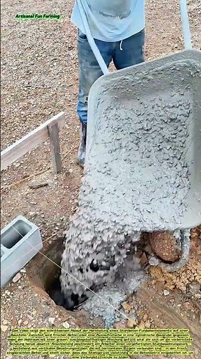 Präzision im Fundamentbau: Betonieren und Einbau eines Bewehrungskorbs für eine Stützsäule