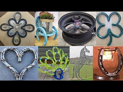 Beginner welding project ideas using Horseshoes / horseshoe craft ideas / DIY welding craft ideas