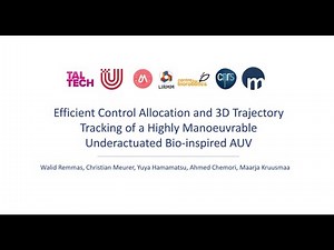 Efficient Control Allocation and 3D Trajectory Tracking of a Highly Manoeuvrable Bio-inspired AUV