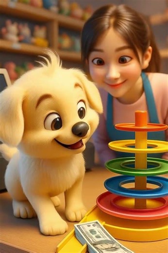 The Little White Dog and the Rolling Ball! #funny #cute #dog #cutepet #cartoon #warmstory