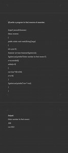 Q2write a program to find reverse of anamber.Import java.atil... | Filo
