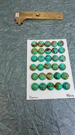 ✨12mm of Raw Elegance✨ ⚡️12mm Round ThunderCreek Stabilized Turquoise ⚡️ 📦Stock No.600007 💰Price:$1.65 Per Carat 🤑SALE:$ 1.00 Per Carat Shop online with us: https://thunderbirdsupply.com Visit us in-store 🏬 | Gallup NM, | Albuquerque NM, | Flagstaff AZ, | #thunderbirdsupplyco #wherebeautybegins #turquoise | Thunderbird Supply Company