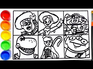 Disney's Toy Story 4 Drawing | How to draw Toy Story 4 Characters | Buzz Lightyear, Woody |Toy Story