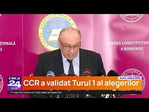 CCR a validat primul tur al alegerilor prezidențiale. Turul doi are loc pe 8 decembrie