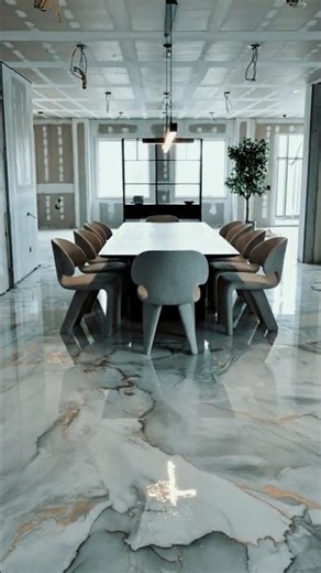 Luxury Dining Area Transformation | Metallic Epoxy Floor Installation Timelapse | Before After #home