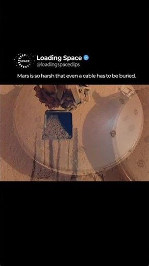 This video shows NASA’s InSight lander using its robotic arm to bury the cable. #mars #space