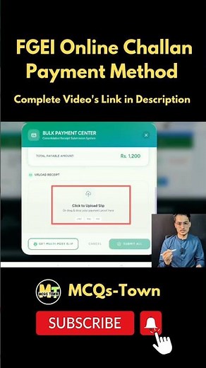 FGEI Online Challan Payment Method | How to Apply for FGEI Jobs 2026 #shorts #shortvideo #ytshorts