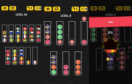 「ボールソートパズル」評価&初心者向け攻略法｜色揃えゲームで脳トレに挑戦！色合わせパズルゲーム | 暇つぶしスマホゲームブログ