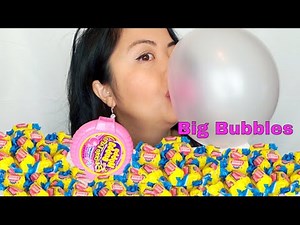 ASMR Bubble Gum Blowing Big Bubbles, Fast Gum Chewing, Dubble Bubble vs. Hubba Bubba