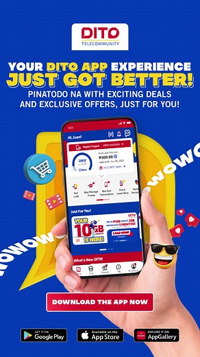 TODO na ang features ng DITO APP! Buy load, subscribe to promos & get access to exclusive deals and offers — all in one app! #TodoNaDITO #DITOapp