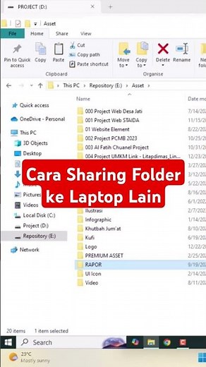 Cara Sharing Folder ke Laptop Lain #tutorial #windows11 #windows10