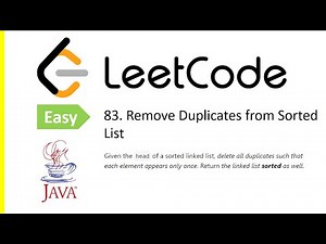 LeetCode Problem: 83. Remove Duplicates from Sorted List | Java Solution