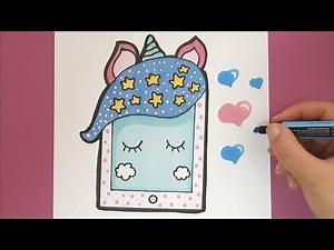 KAWAII EINHORN HANDY MALEN